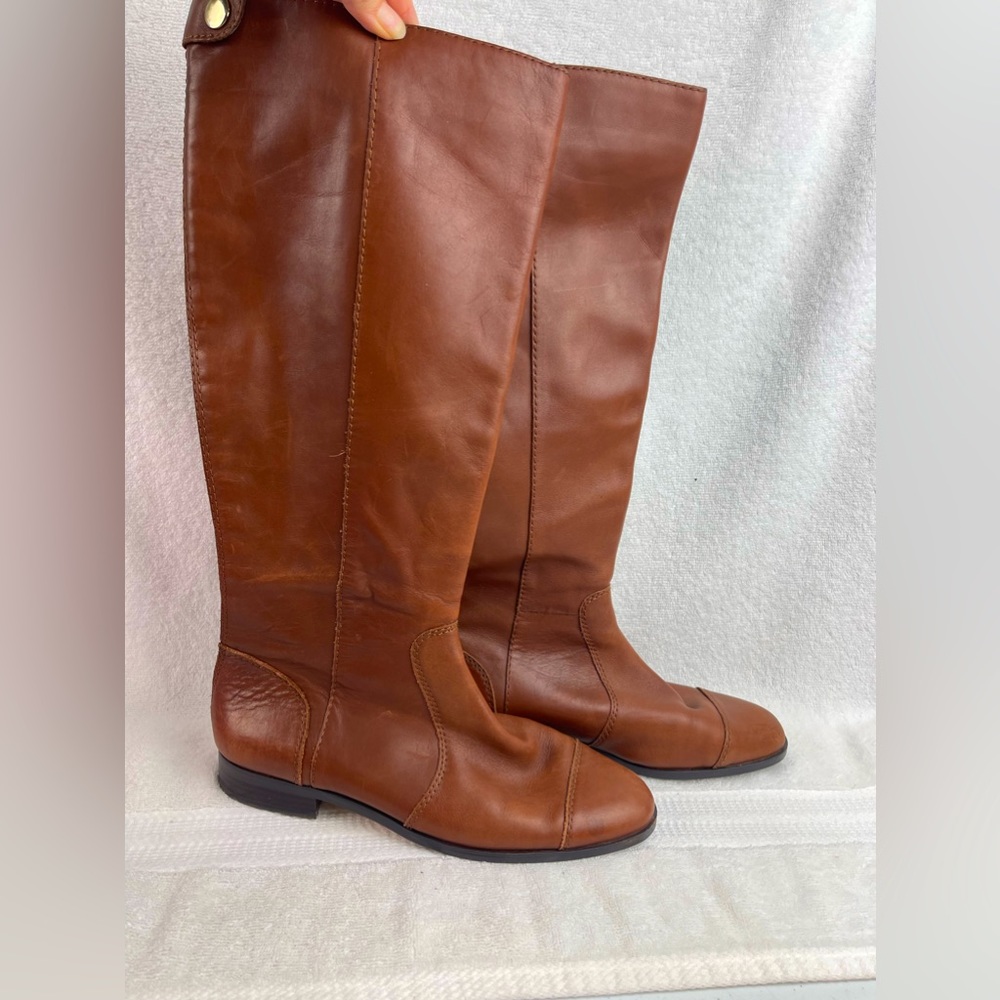 Anne Taylor Loft Brown Knee High Riding Boots Sz 9.5